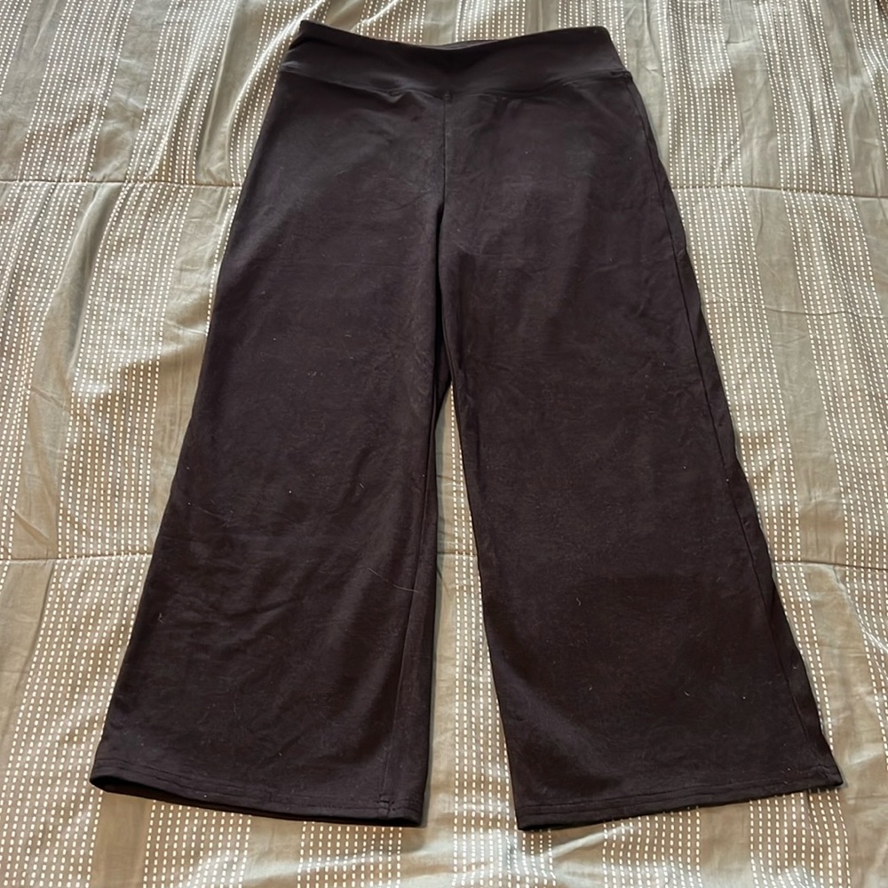 Black wide leg active wear